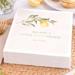 Kleine Zitrone Citrus-Baby-Party Serviette