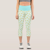 Kleine Zitrone Hellblau Capri Leggings (Vorderseite)