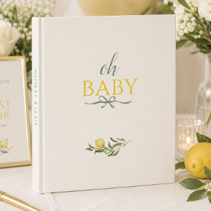 Kleine Zitrone Salbei-Bogen Oh Baby Baby Shower  Gästebuch