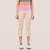 Kleine Zitronenrosa Capri Leggings (Vorderseite)