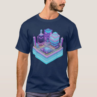 Kleine Zukunftsstadt Isometrisch T-Shirt