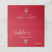 Kleine zweifarbige Platzkarte (Außenseite Aufgefaltet)