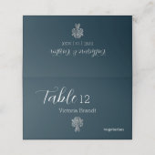 Kleine zweifarbige Platzkarte (Außenseite Aufgefaltet)