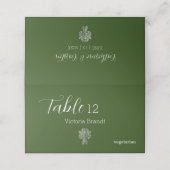 Kleine zweifarbige Platzkarte (Außenseite Aufgefaltet)