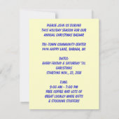 KLEINEN GESCHENKE BAZAAR INVITÄT EINLADUNG (Rückseite)