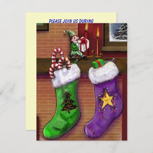 KLEINEN GESCHENKE BAZAAR INVITÄT EINLADUNG (Vorne/Hinten)