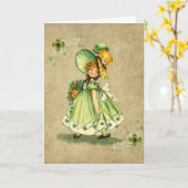 Kleinen Heiligespattys Tagesmädchen-Gruß-Karte Karte (Gelbe Blume)