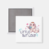 Kleiner, aber lauter Babybodyanzug Magnet (Vorderseite/Rückseite)