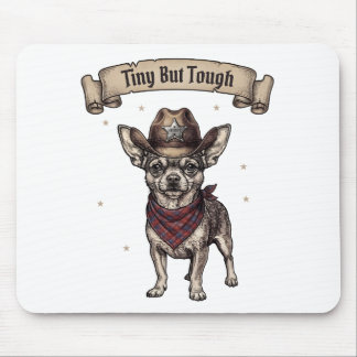 Kleiner aber tough Chihuahua Cowboy - Western-Hund Mousepad