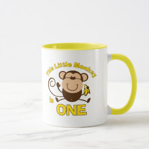 Kleiner Affe-1. Geburtstags-Jungen-Tasse Tasse