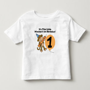 Kleiner Affe-1. Geburtstags-T-Shirts und Geschenke Kleinkind T-shirt