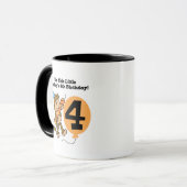 Kleiner Affe 4. Geburtstag Tshirts und Geschenke Tasse (Vorderseite Links)
