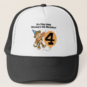 Kleiner Affe 4. Geburtstag Tshirts und Geschenke Truckerkappe