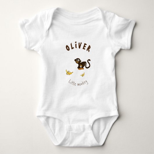 Kleiner Affe Baby Strampler (Vorderseite)
