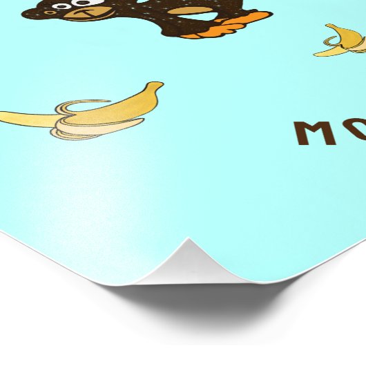 Kleiner Affe Fotodruck (Ecke)