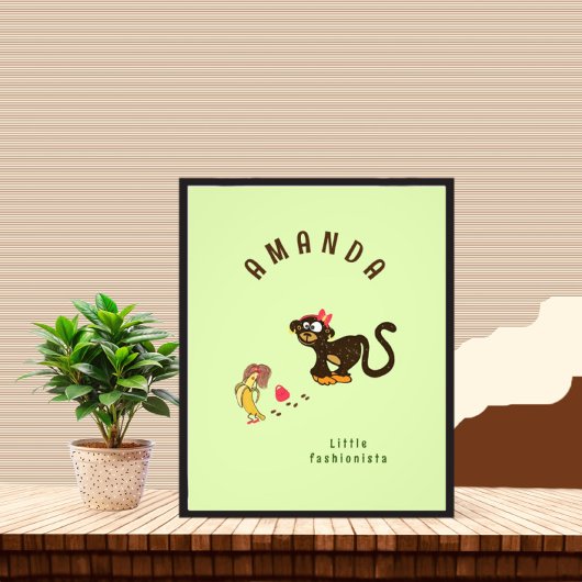 Kleiner Affe Fotodruck