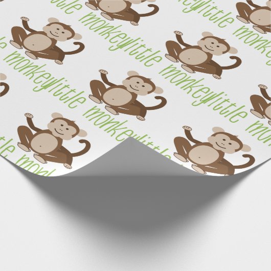 Kleiner Affe Geschenkpapier (Ecke)