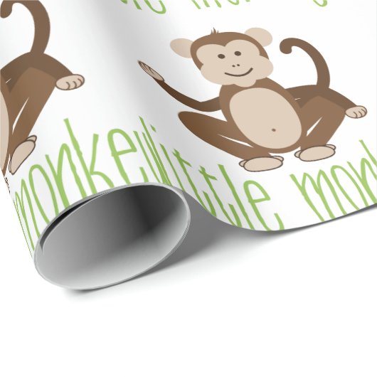 Kleiner Affe Geschenkpapier (Rolleneckpunkt)