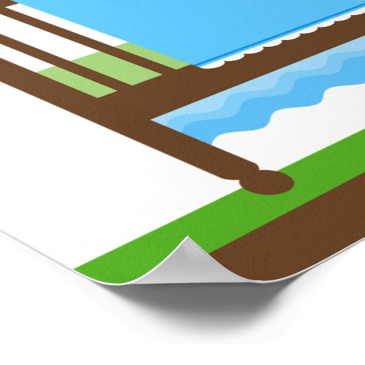 Kleiner Affe in einem Baby-Baby-Banner Poster (Ecke)