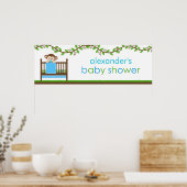 Kleiner Affe in einem Baby-Baby-Banner Poster (Küche)