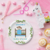 Kleiner Affe in einem Krippen-Jungen-Pappteller Pappteller (Party)