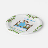 Kleiner Affe in einem Krippen-Jungen-Pappteller Pappteller (Schrägansicht)