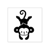 Kleiner Affe legt ab Gummistempel (Prägung)