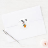 Kleiner Affe Lieben Basketball Runder Aufkleber (Umschlag)