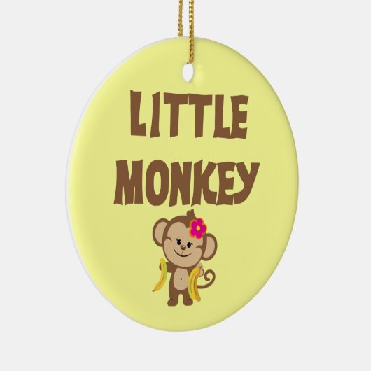 Kleiner Affe (Mädchen) Keramik Ornament (Rechts)