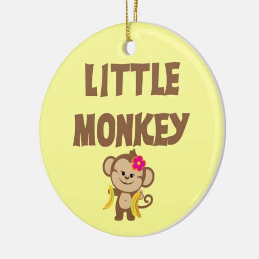 Kleiner Affe (Mädchen) Keramik Ornament (Links)