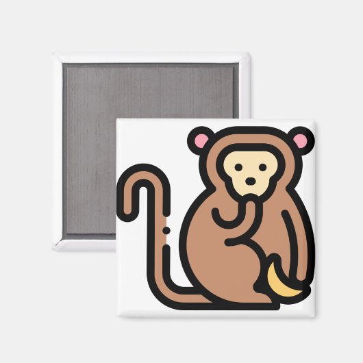 Kleiner Affe Magnet (Vorderseite/Rückseite)