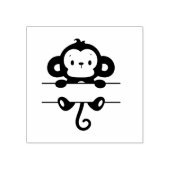 Kleiner Affe mit Banner Gummistempel (Prägung)