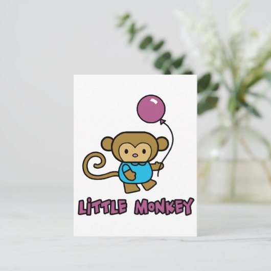Kleiner Affe Postkarte (Stehend Vorderseite)