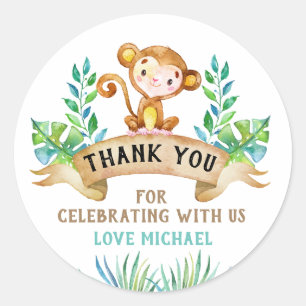 Kleiner Affenaufkleber Runder Aufkleber