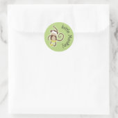 Kleiner Affensticker 1,5" Runder Aufkleber (Tasche)