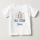 Kleiner All-Star-Baseball mit Sternen Baby T-shirt (Vorderseite)