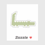 Kleiner Alligator Aufkleber (Blatt)