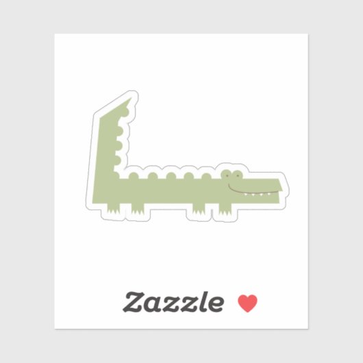 Kleiner Alligator Aufkleber (Blatt)