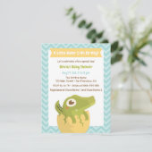 Kleiner Alligator in Ei Baby Dusche Einladungen (Stehend Vorderseite)