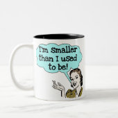 kleiner als ich früher war zweifarbige tasse (Links)