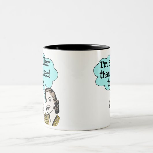 kleiner als ich früher war zweifarbige tasse (Mittel)