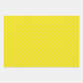 Kleiner Amberjack in hellgelb auf hellgelb Geschenkpapier Set