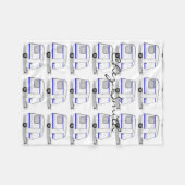 Kleiner Anhänger-Sinti und Romawohnwagen Fleecedecke (Vorderseite (Horizontal))