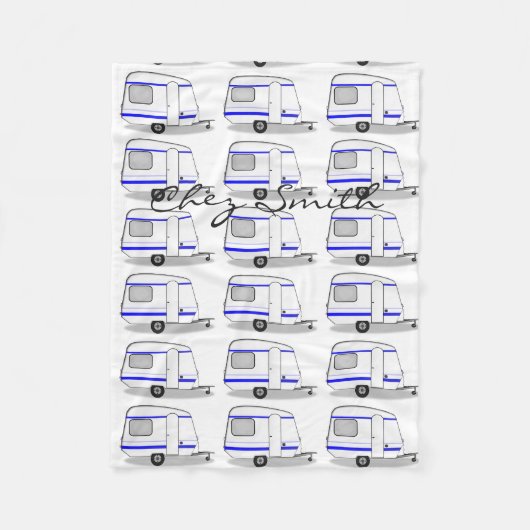 Kleiner Anhänger-Sinti und Romawohnwagen Fleecedecke (Vorderseite)