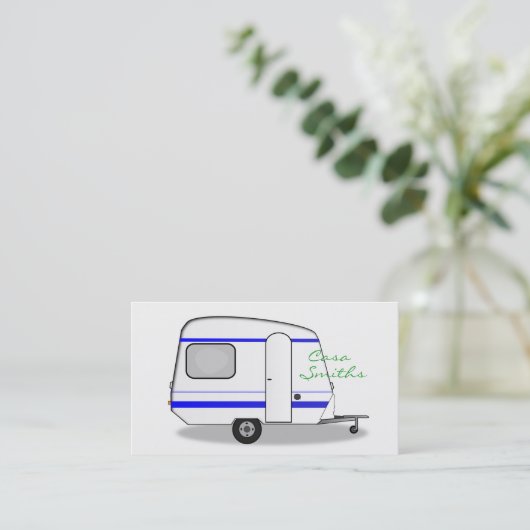 Kleiner Anhänger-Sinti und Romawohnwagen Visitenkarte (Stehend Vorderseite)