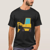 Kleiner Arbeitsbauer Orange Traktor T-Shirt (Vorderseite)