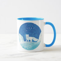 Kleiner arktischer Fox (Vulpes lagopus) Blass Blau