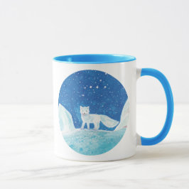 Kleiner arktischer Fox (Vulpes lagopus) Blass Blau Tasse