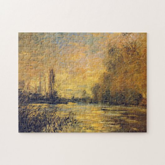 Kleiner Arm der Seine Argenteuil Monet Kunstvoll w Puzzle (Horizontal)