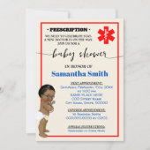 Kleiner Arzt auf seinem Weg Medizinische OM Babydu Einladung (Vorderseite)